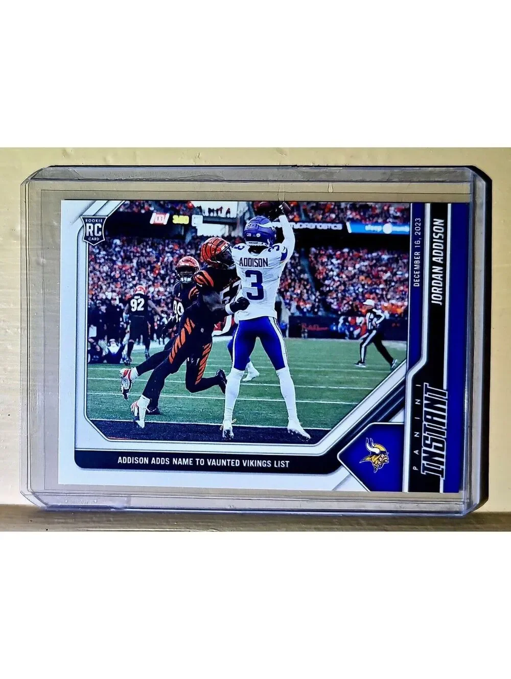Jordan Addison 2023 Panini NFL Rookie Football #90 Card Vikings 1 of 64